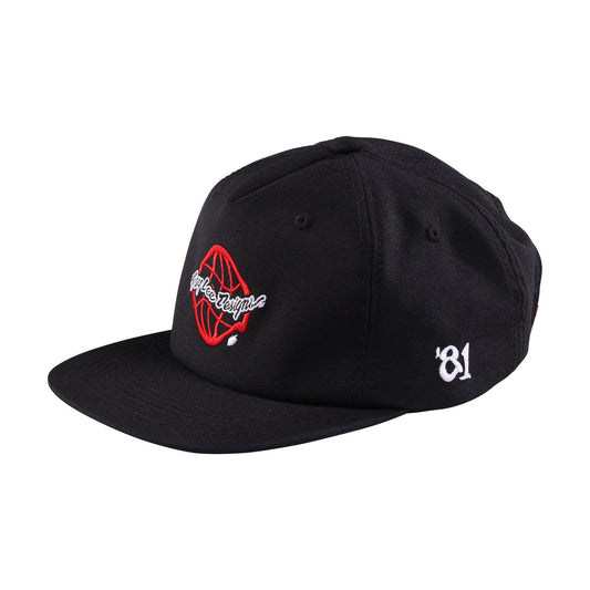 Troy Lee Designs Unstructured Strapback Global Black
