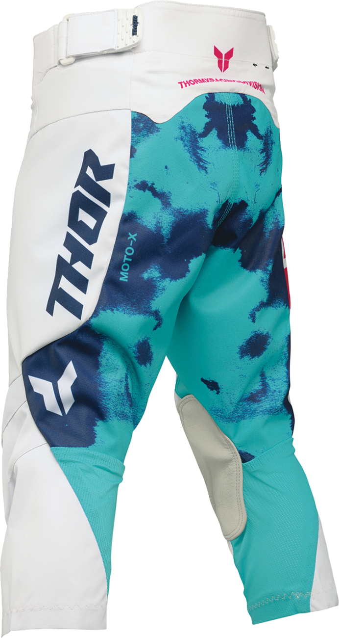 Thor 2026 Youth Launchmode Bleach White/Aqua Jersey Pant Combo