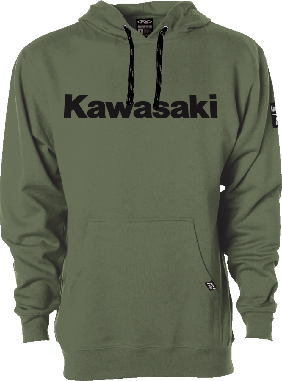 Factory Effex Kawasaki Squad Pullover Hoodie - Army Green