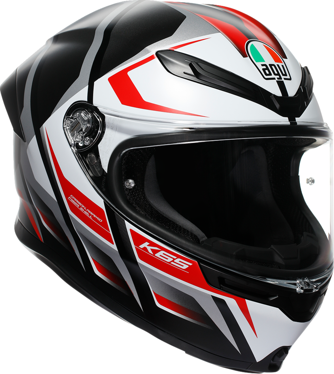 AGV K6 S Full Face Helmet Karve Matte Black/White/Red