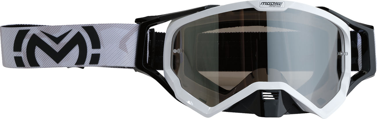 Moose Racing XCR Goggle White/Black with Smoke Lens