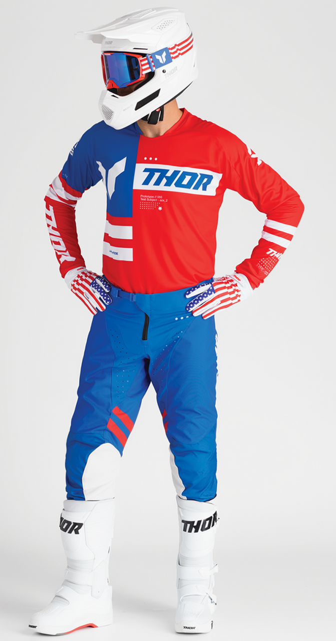 Thor 2025 Launchmode Jersey Pant Combo Patriot Red/White/Blue
