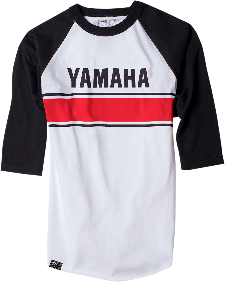 Factory Effex Yamaha Vintage Baseball T-Shirt White-Black
