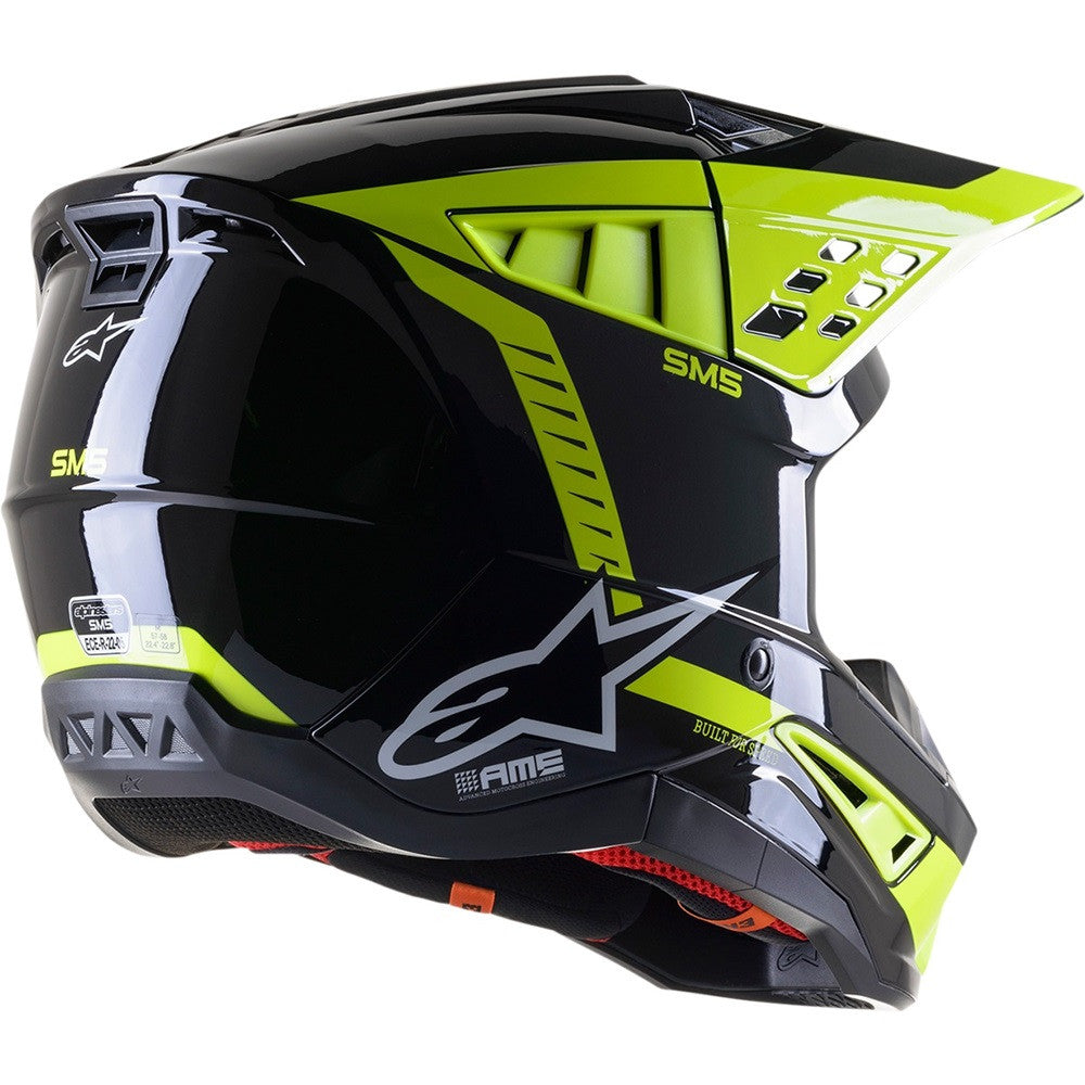 Alpinestars SM5 Beam Offroad Helmet Black/Gray/Yellow