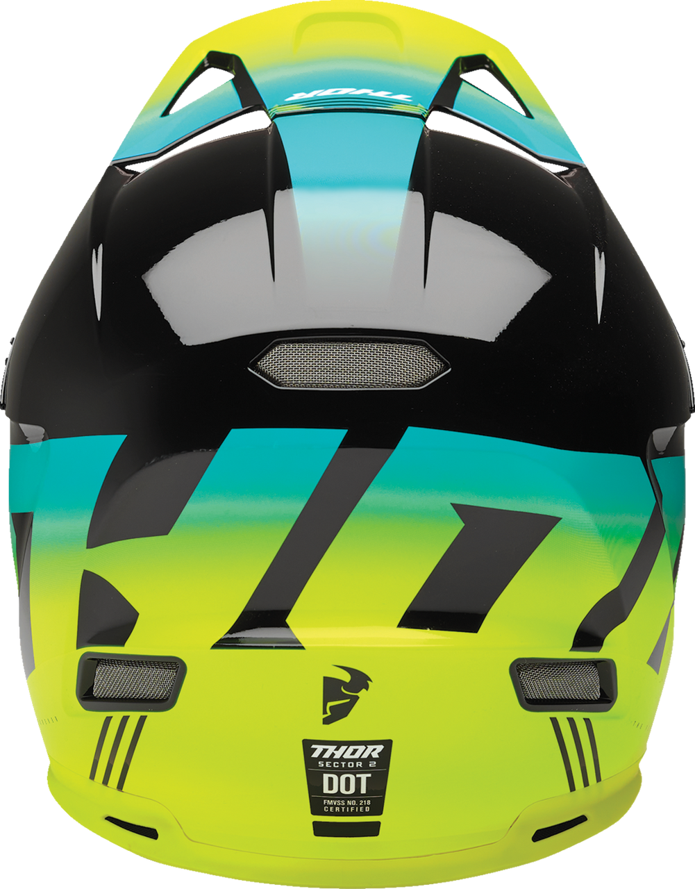 Thor Sector 2 Carve Helmet - Black/Acid
