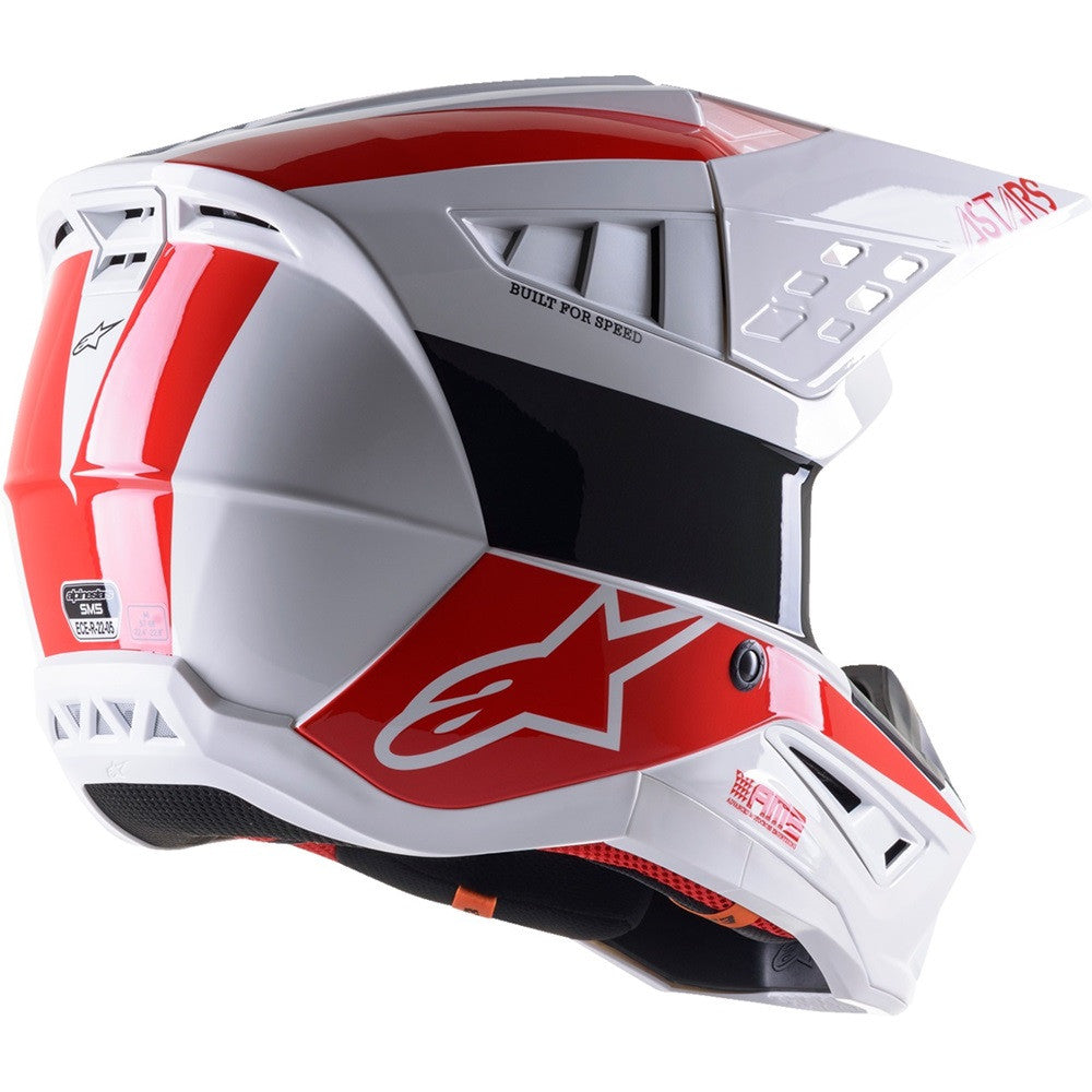 Alpinestars SM5 Bond Offroad Helmet White/Red