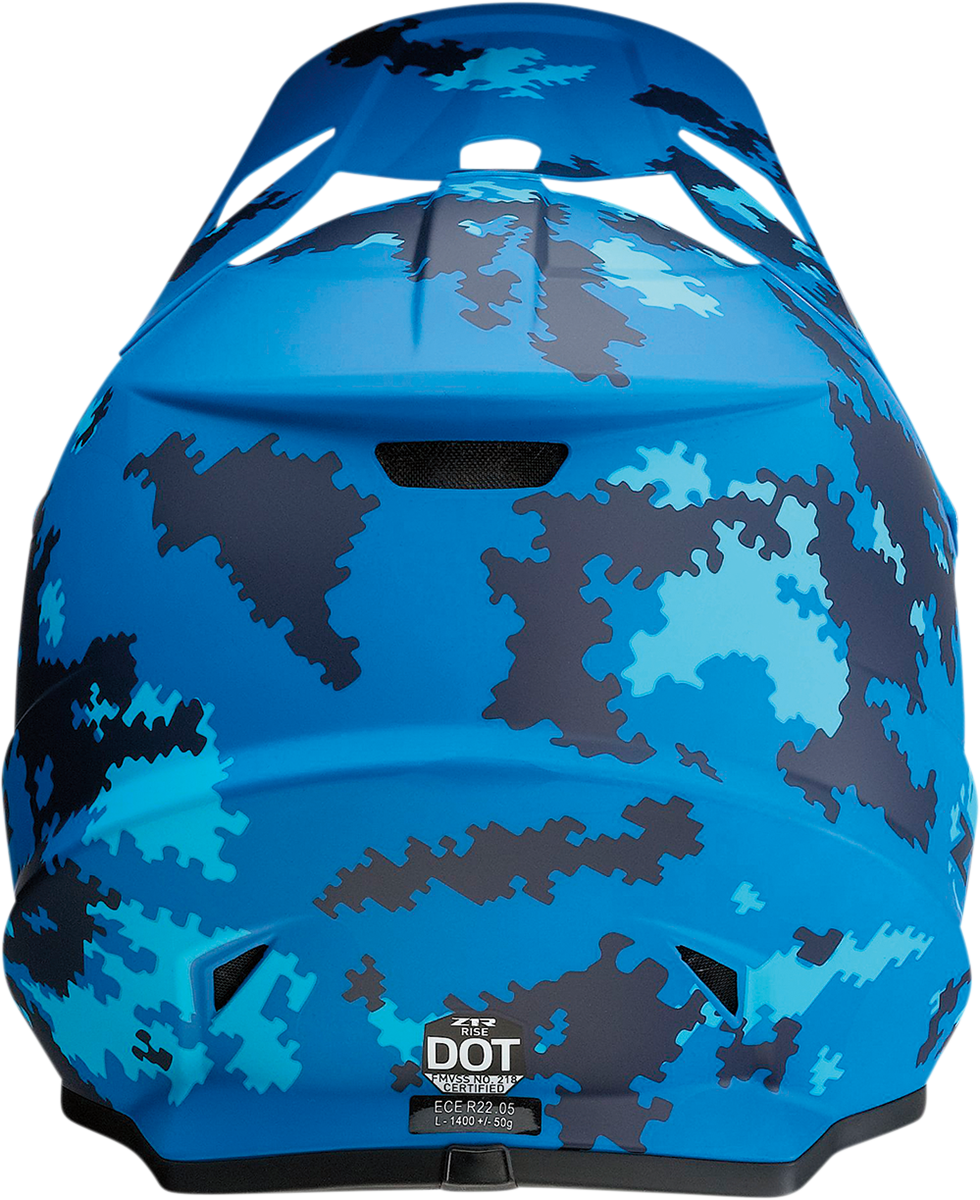 Z1R Rise Digi Camo Offroad Helmet Blue