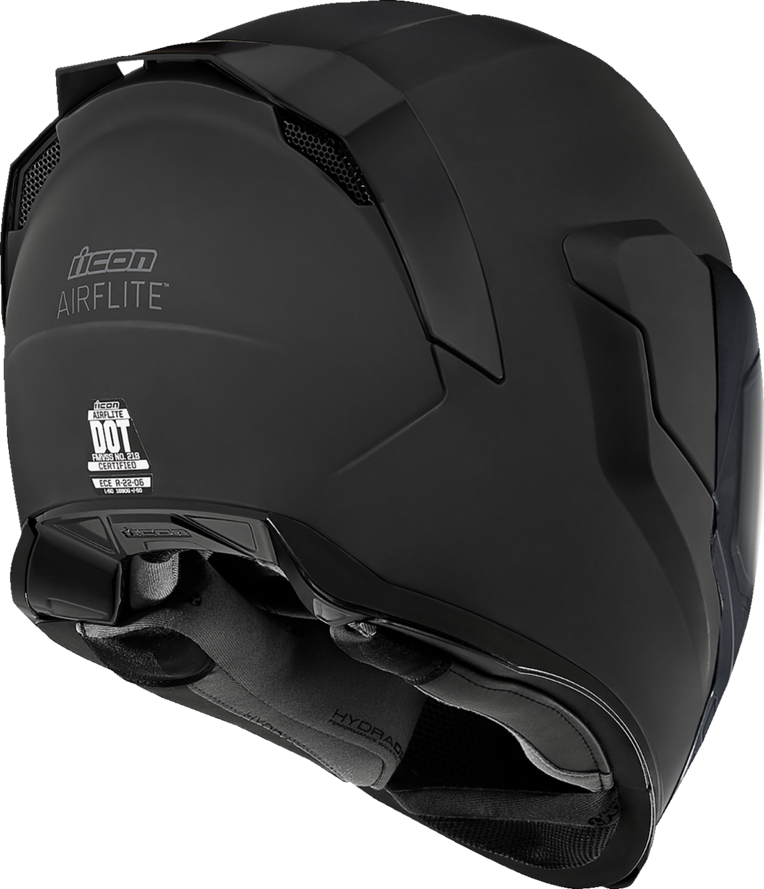 Icon Airflite Dark Full Face Helmet Rubatone