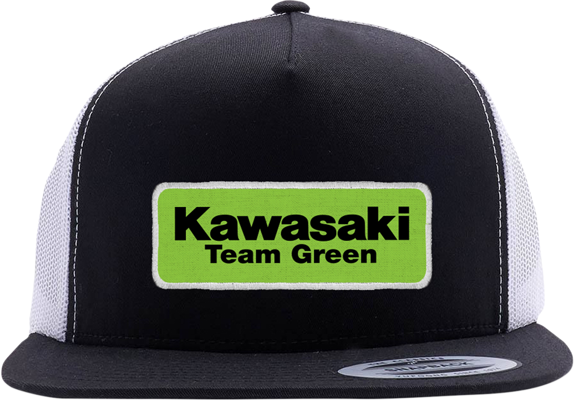 Factory Effex Kawasaki Team Green Snapback Hat Black-White Mesh