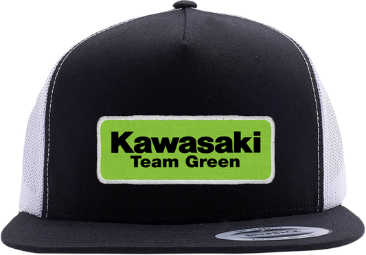 Factory Effex Kawasaki Team Green Snapback Hat Black-White Mesh
