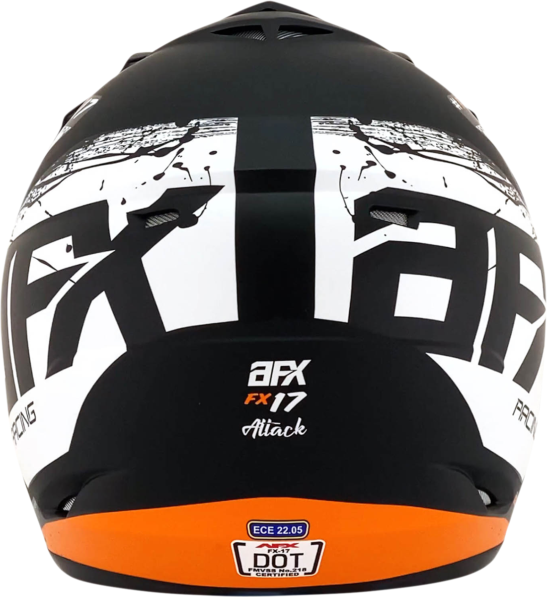 AFX FX-17 Offroad Helmet Attack Matte Black/Orange