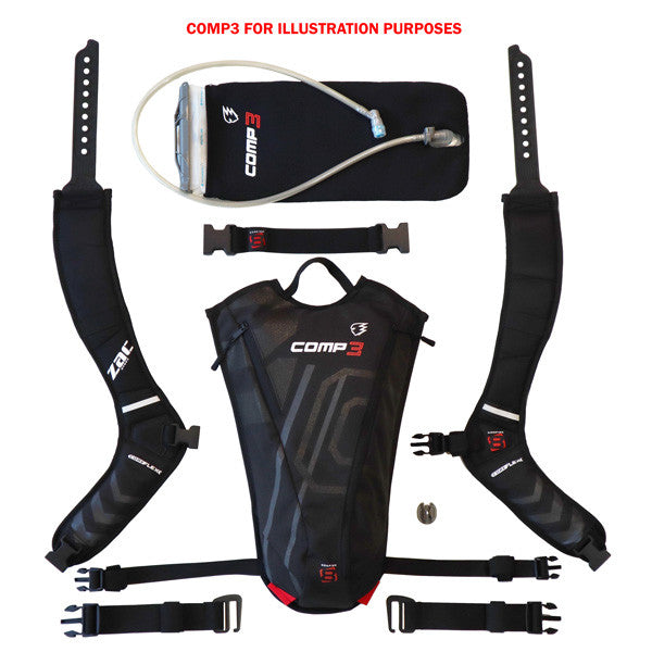 Zacspeed Comp 2 2L Hydration Backpack - Black/Red