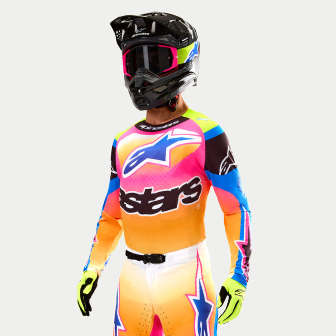 Alpinestars Limited Edition Supertech LE Coast Jersey - White/Dark Blue/Pink Fluo