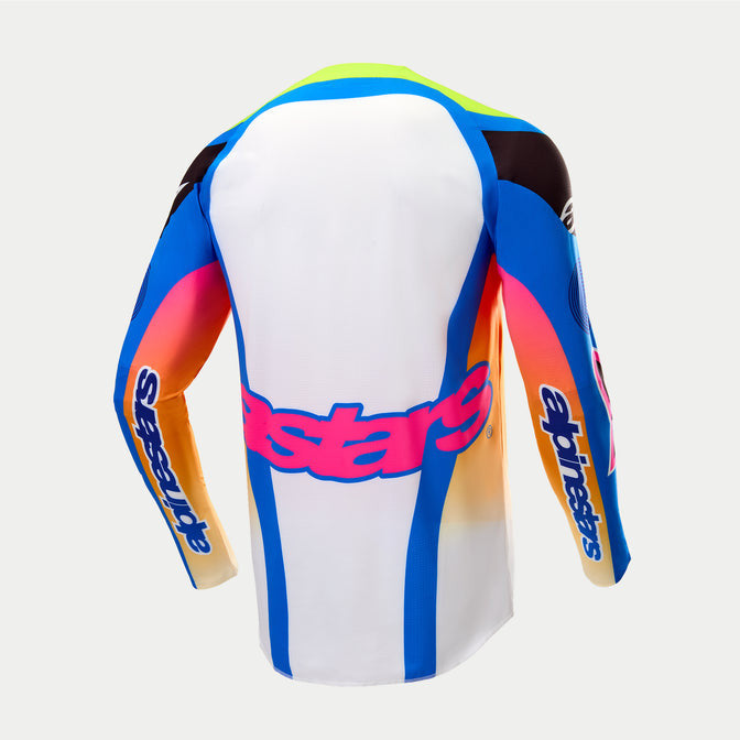 Alpinestars Limited Edition Supertech LE Coast Jersey - White/Dark Blue/Pink Fluo