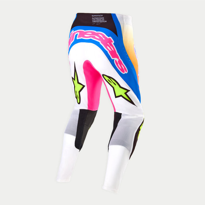 Alpinestars Limited Edition Supertech LE Coast Pant - White/Dark Blue/Pink Fluo