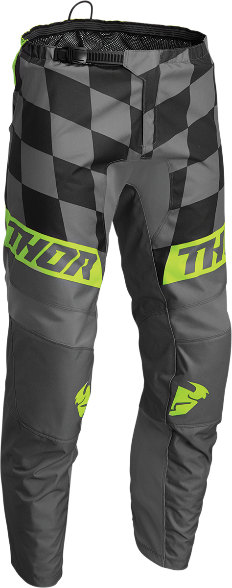 Thor 2023 Youth Sector Minimal Black Jersey and Birdrock Pant Offroad Motocross Combo Black/Grey