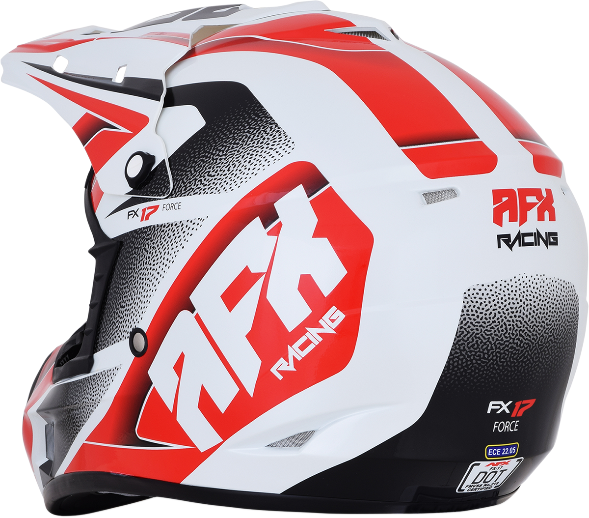 AFX FX-17 Offroad Helmet Force Pearl White/Red