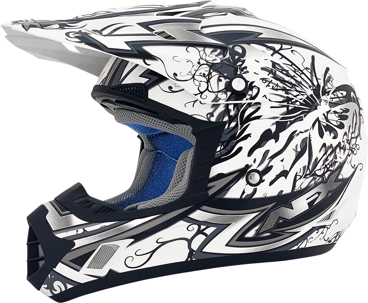 AFX Youth FX-17Y Offroad Helmet Butterfly Matte White