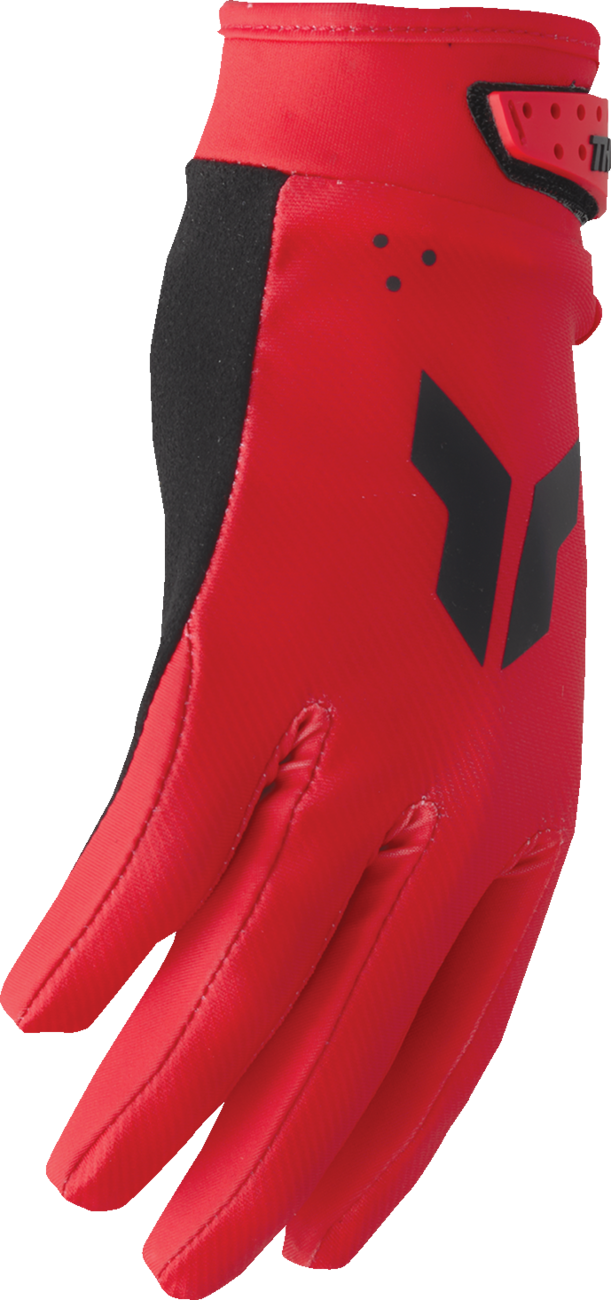 Thor 2026 Youth Launchmode Split Gloves Red