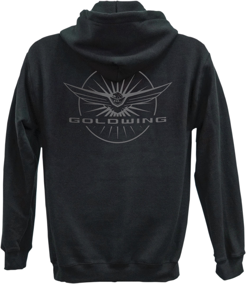 Factory Effex Gold Wing Mens Burst Zip-Up Hoodie Black