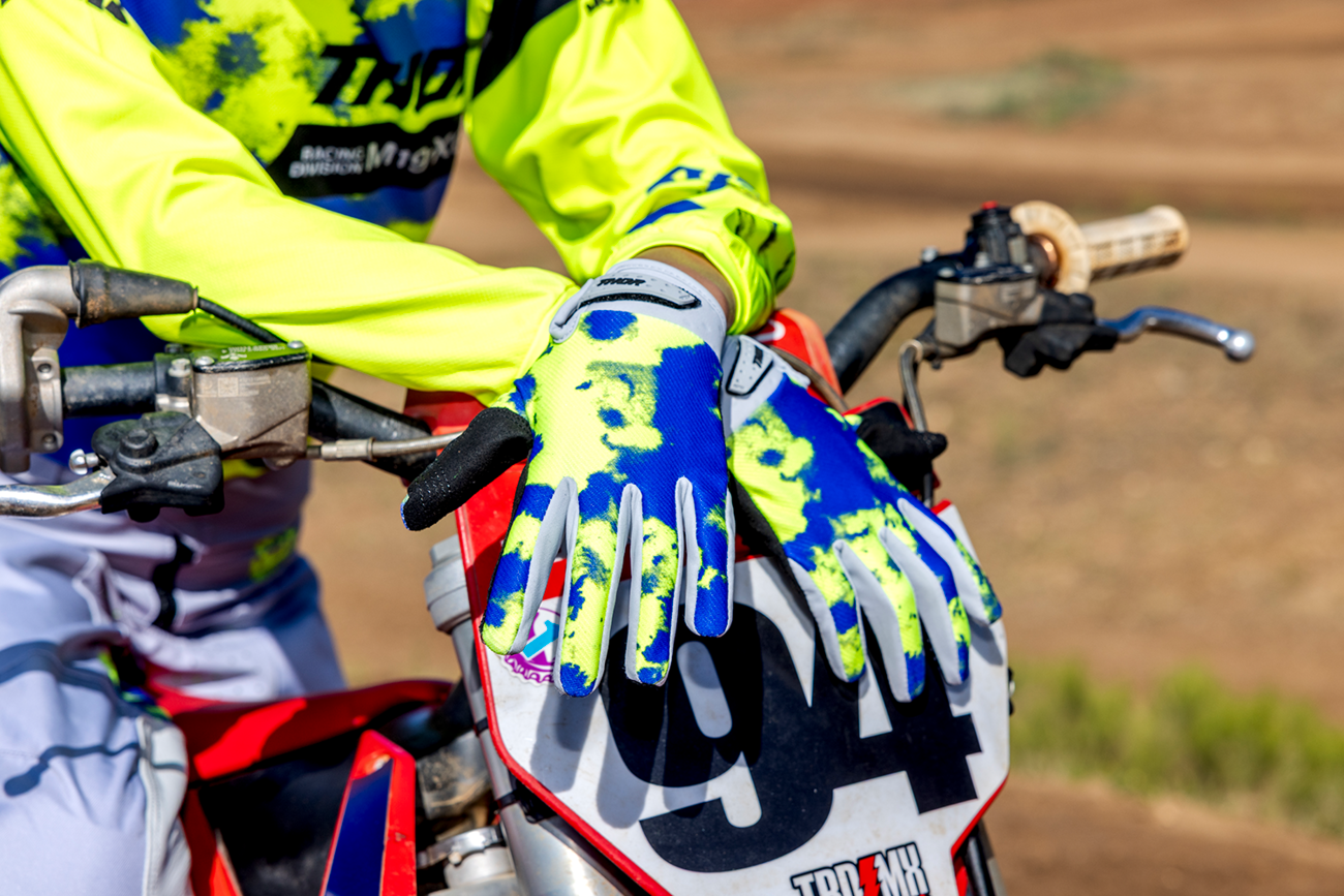 Thor 2026 Launchmode Bleach Gloves Gray/Acid