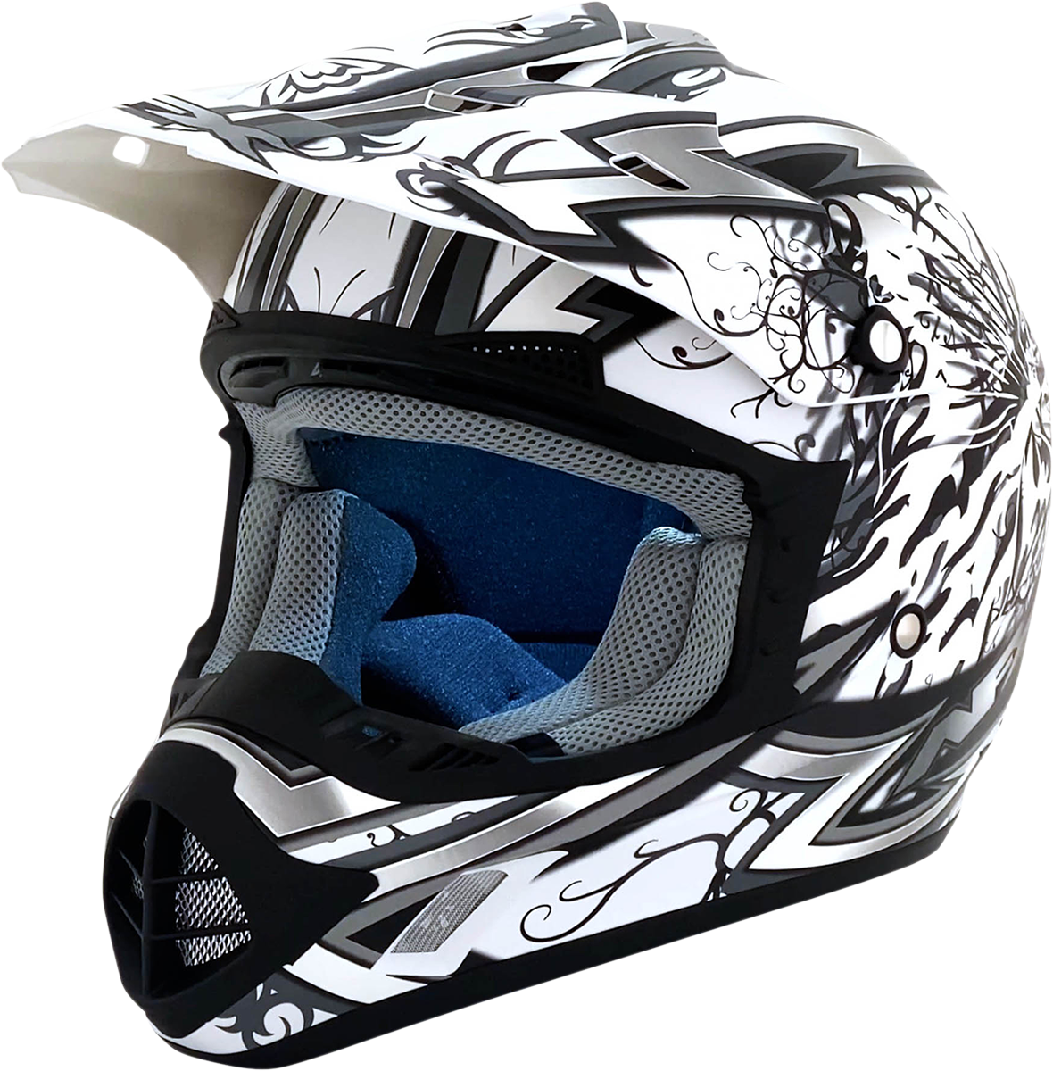 AFX Youth FX-17Y Offroad Helmet Butterfly Matte White