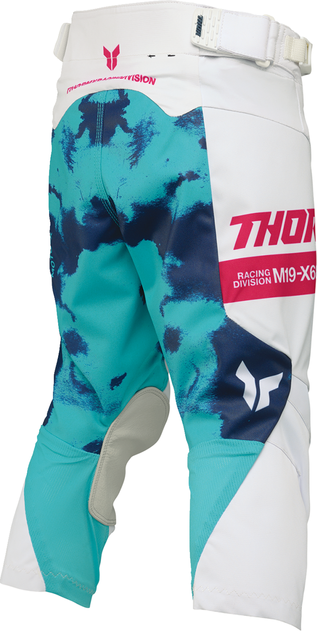 Thor 2026 Youth Launchmode Bleach White/Aqua Jersey Pant Combo