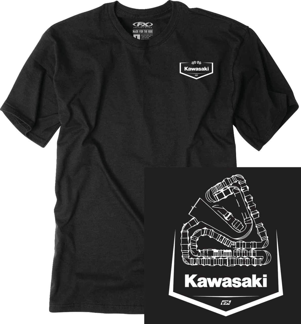 Factory Effex Kawasaki Track T-Shirt Black
