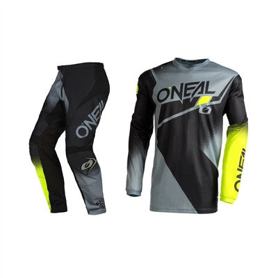 O'NEAL 2022 Element Racewear Black/Grey/Yellow Jersey Pant Combo