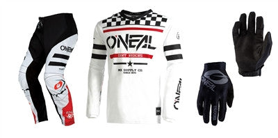 Oneal 2022 Element Squadron White Jersey Pant Matrix Gloves Combo