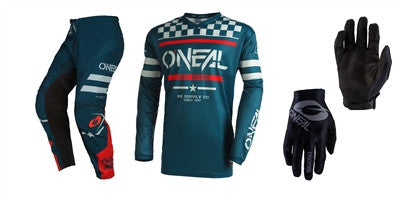 O'NEAL 2022 Element Squadron Teal Jersey Pant Matrix Gloves Combo