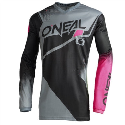 Oneal 2022 Youth Girls Element Racewear Jersey - Black/Grey/Pink