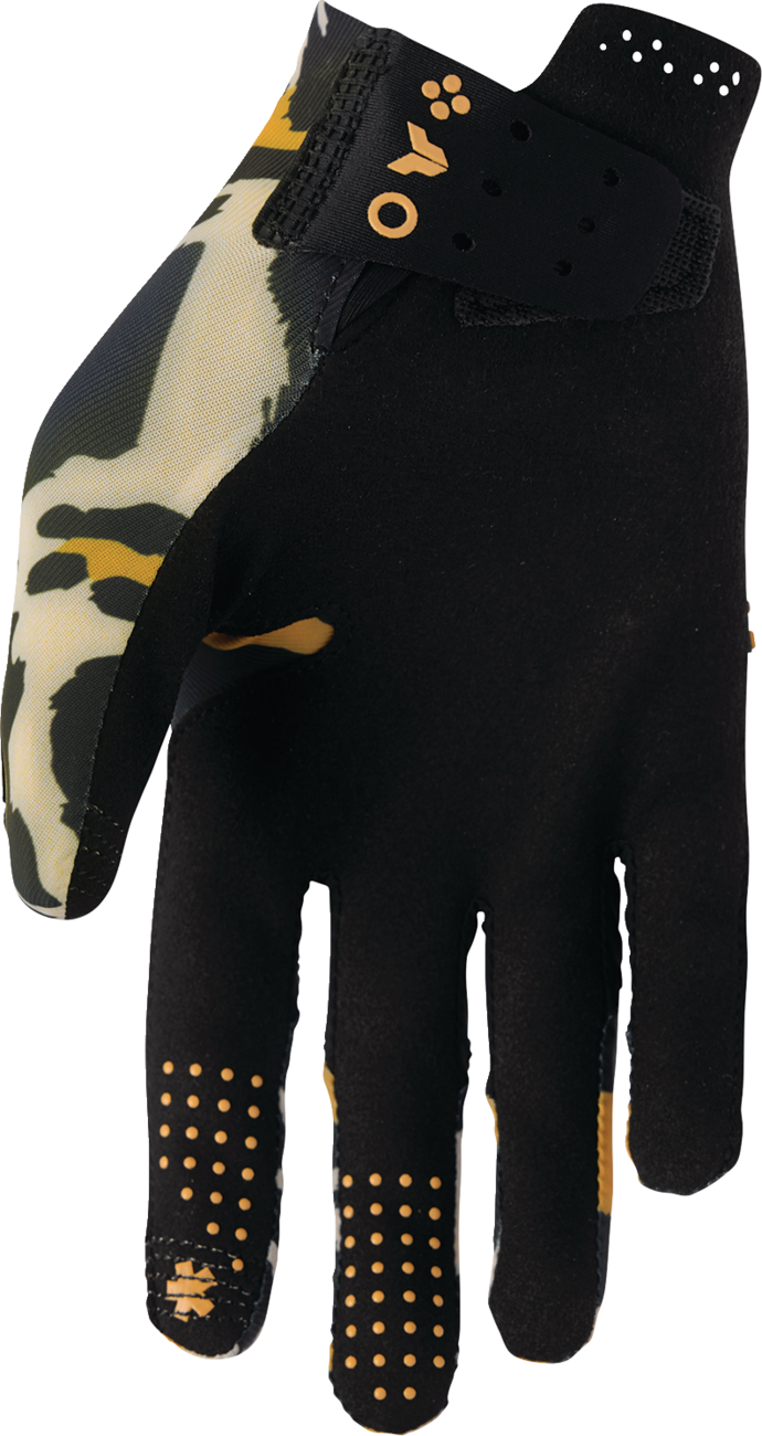 Thor 2026 Womens Sportmode Cheetah Gloves Tan/Black