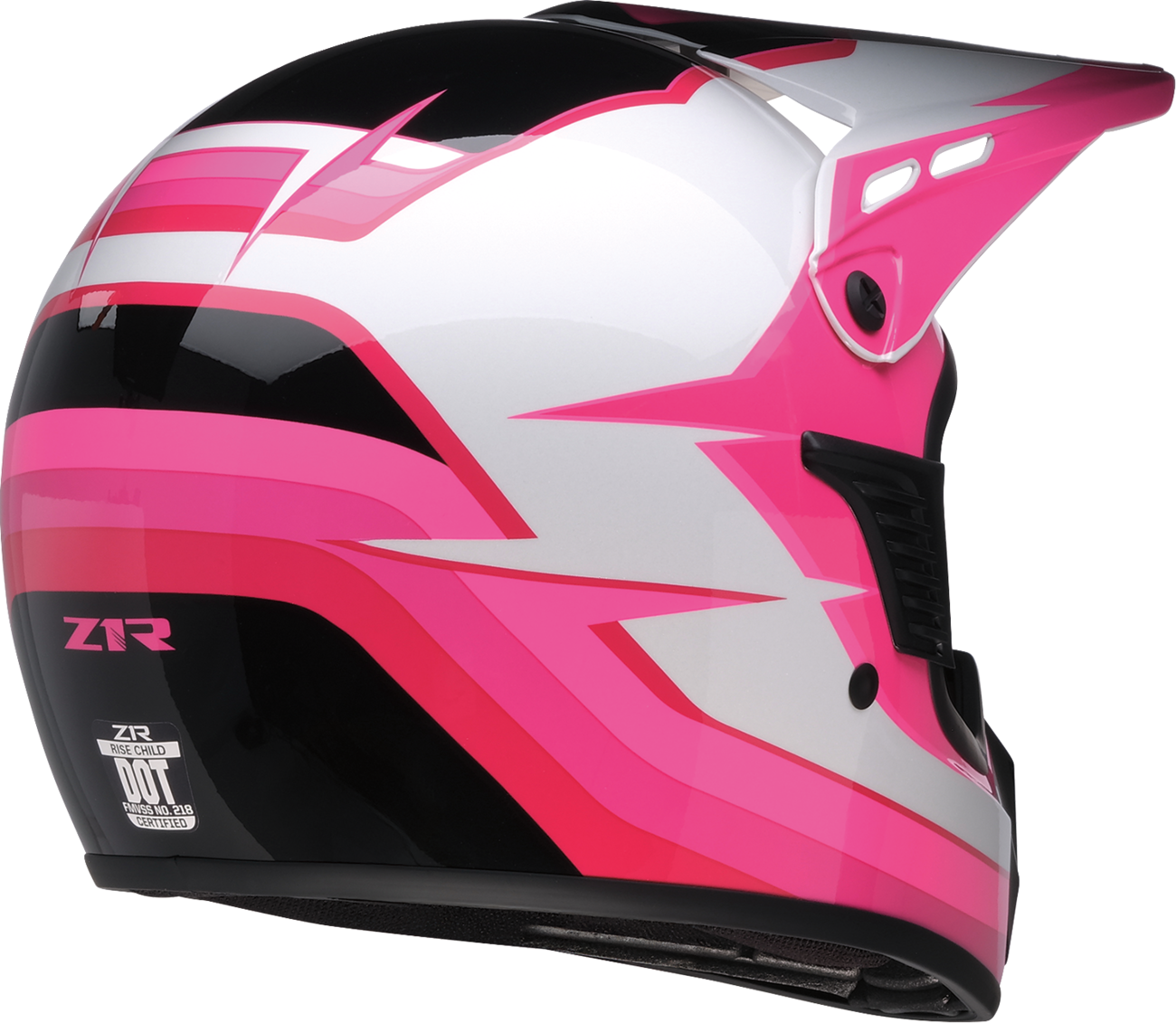 Z1R Child Dirt Maxx Offroad Helmet Vortex Pink/White