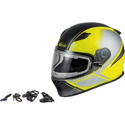 GMAX FF-49S Hail Snow Helmet with Electric Shield - Matte Hi-Vis/Black/Grey