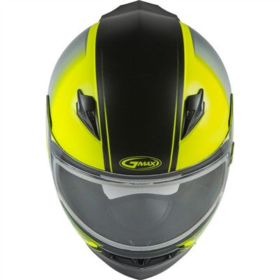 GMAX FF-49S Hail Snow Helmet with Electric Shield - Matte Hi-Vis/Black/Grey