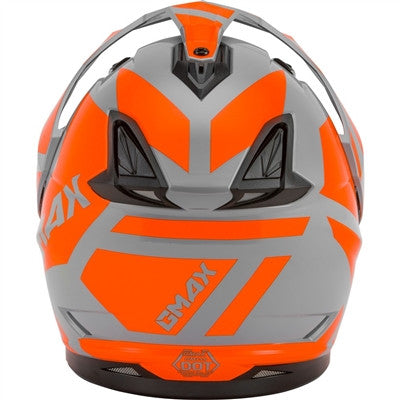 GMAX GM-11S Trapper Snow Helmet with Electric Shield - Grey/Orange