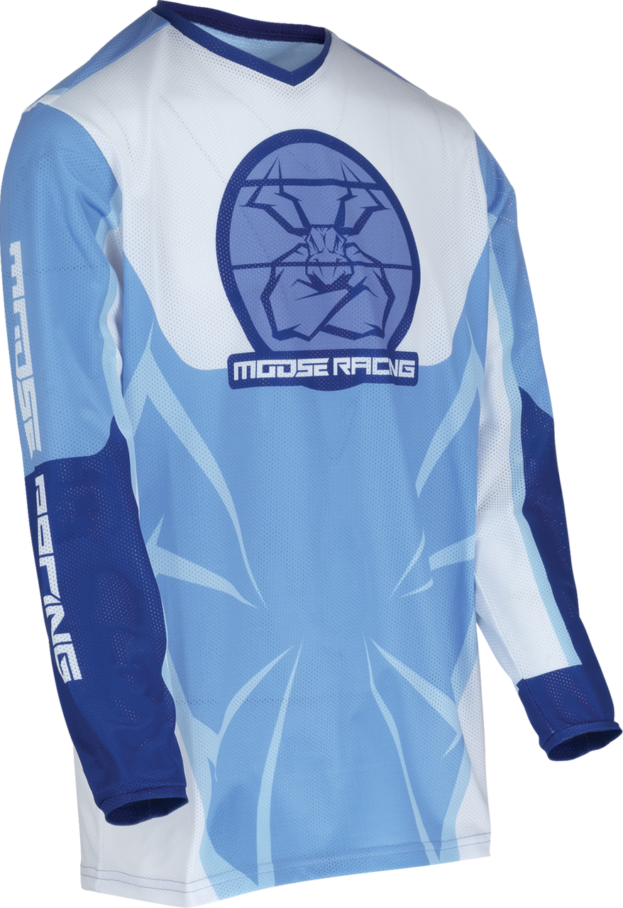 Moose Racing 2024 Youth Agroid Mesh Jersey - Blue/White