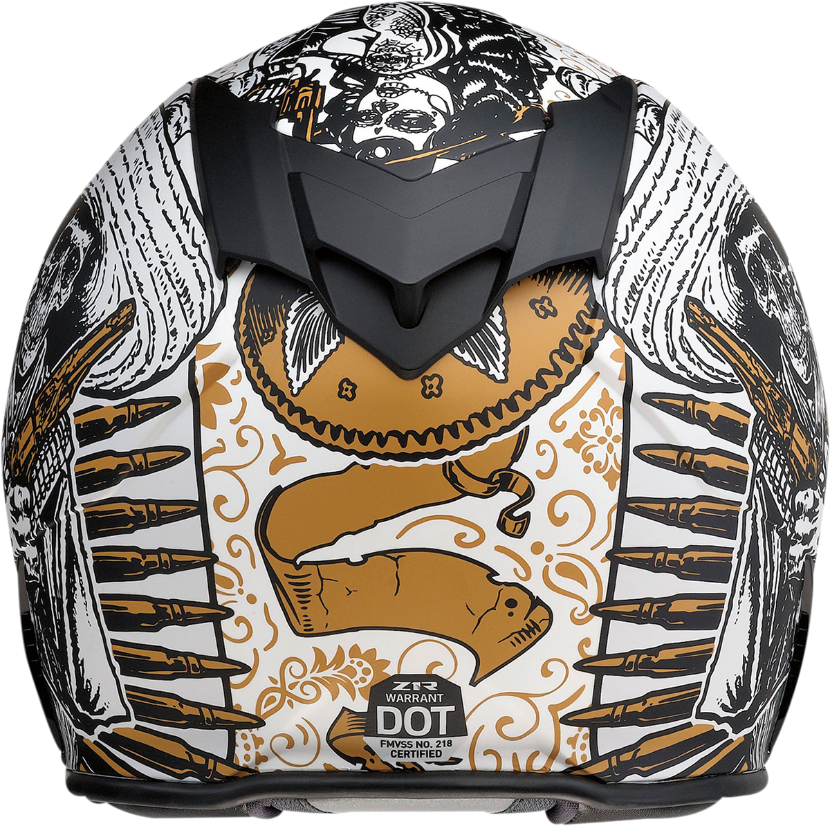 Z1R Warrant Sombrero Full Face Helmet White/Gold