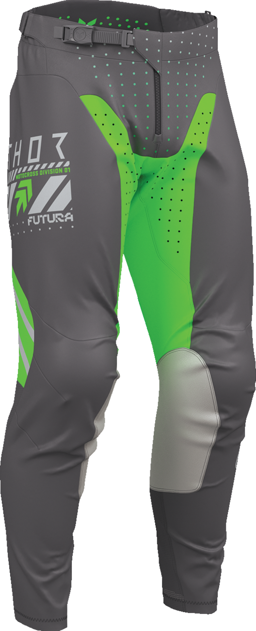 Thor 2026 Launchmode Futura Charcoal/Green Jersey Pant Combo