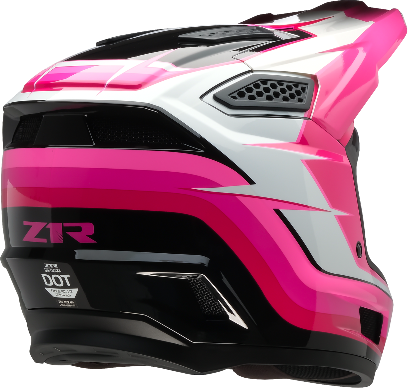 Z1R Dirt Maxx Offroad Helmet Vortex Pink/White