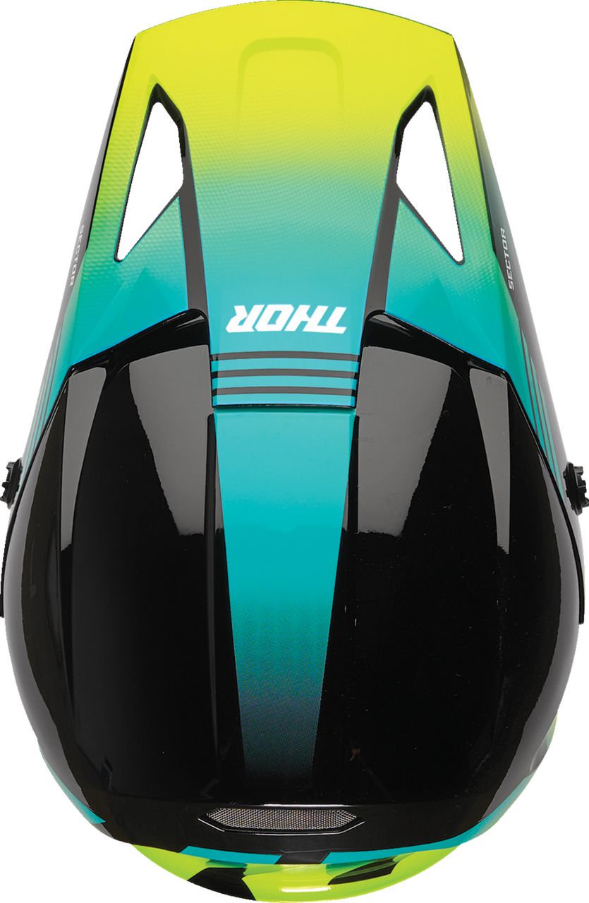 Thor Sector 2 Carve Helmet - Black/Acid