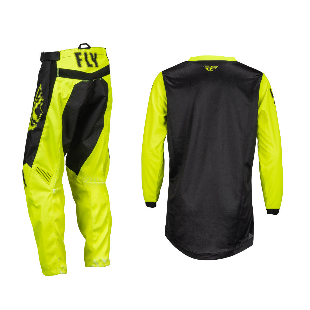 FLY Racing 2024 Youth F-16 Jersey Pant Combo Black/Hi-Vis