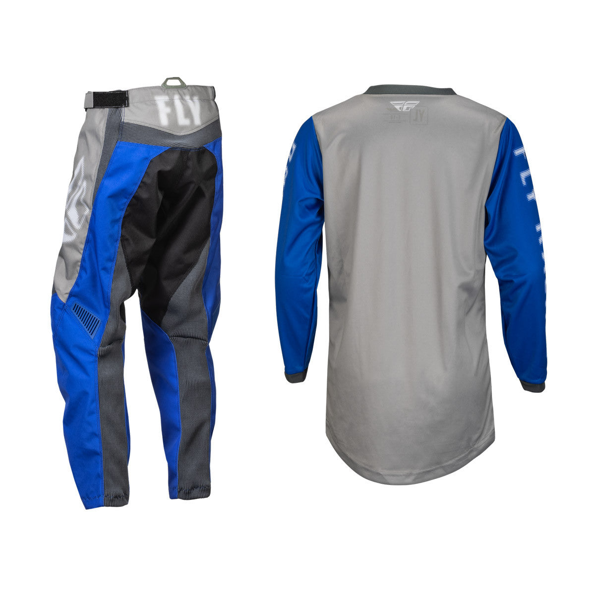 FLY Racing 2024 Youth F-16 Jersey Pant Combo Grey/Blue