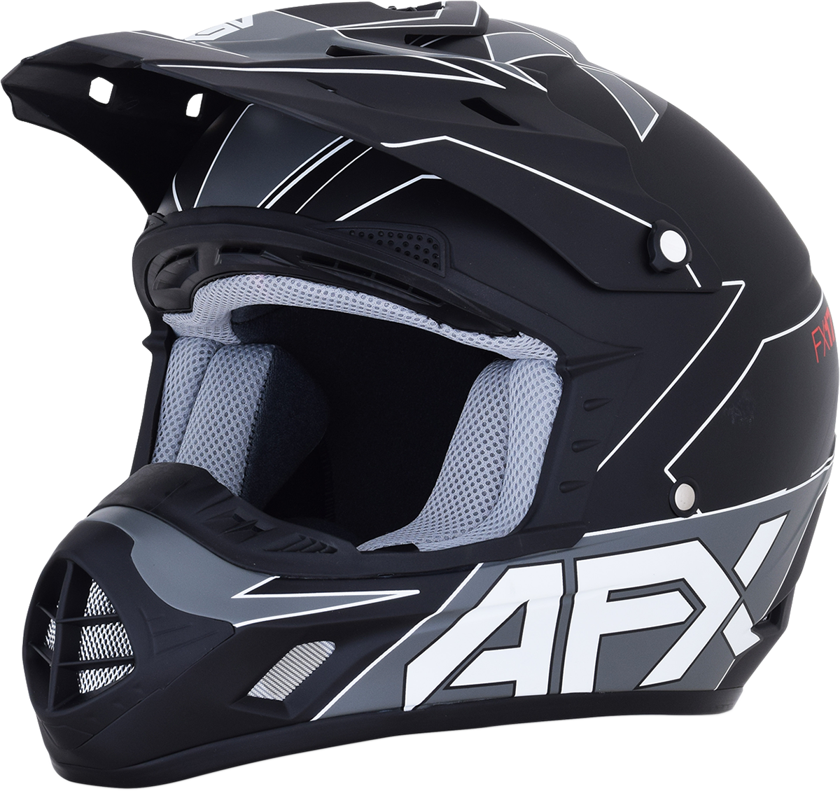 AFX FX-17 Offroad Helmet Aced Matte Black/White