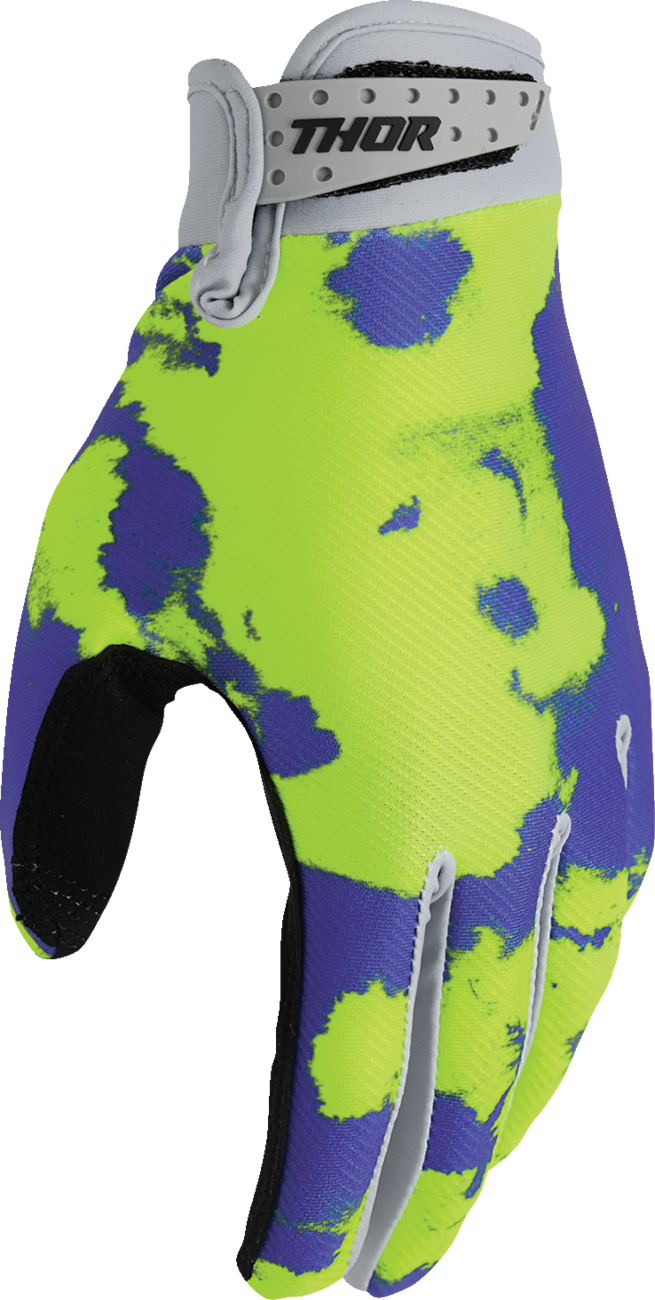 Thor 2026 Launchmode Bleach Gloves Gray/Acid