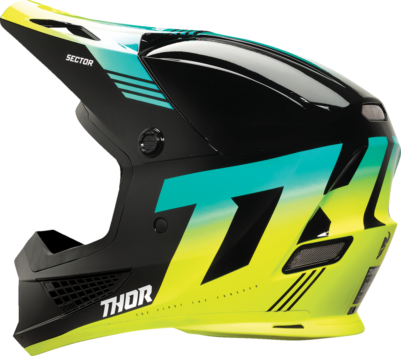 Thor Sector 2 Carve Helmet - Black/Acid