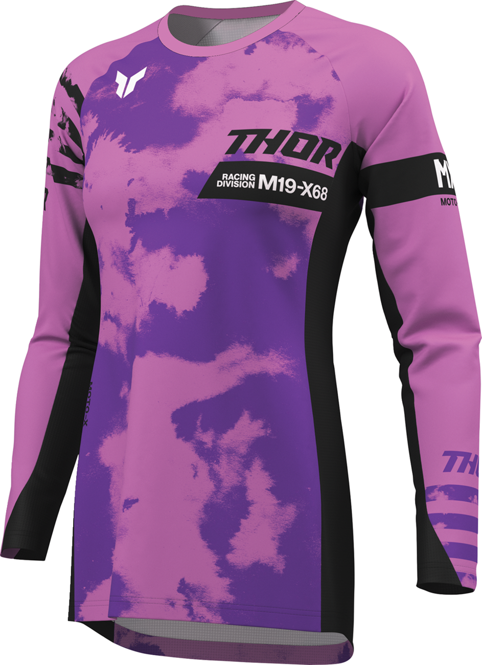 Thor 2026 Womens Launchmode Bleach Black/Orchid Jersey Pant Combo