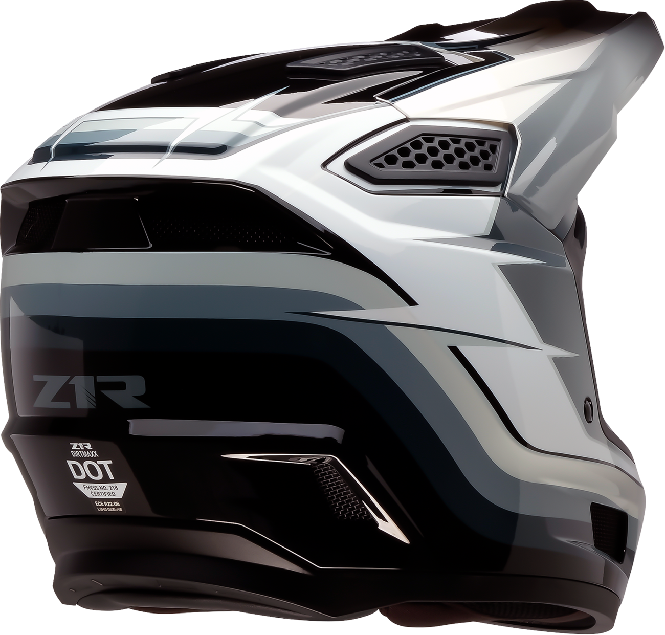 Z1R Dirt Maxx Offroad Helmet Vortex Black/White/Gray