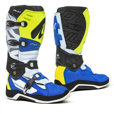 Forma Pilot Offroad Boots - White/Blue
